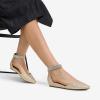 imageDREAM PAIRS Womens Low Wedge Ankle Strap Dress Flats ShoesGoldGlitter