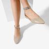 imageDREAM PAIRS Womens Low Wedge Ankle Strap Dress Flats ShoesGoldGlitter