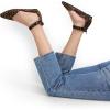 imageDREAM PAIRS Womens Low Wedge Ankle Strap Dress Flats ShoesLeopardsuede