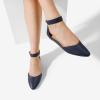 imageDREAM PAIRS Womens Low Wedge Ankle Strap Dress Flats ShoesNavyPu