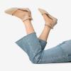 imageDREAM PAIRS Womens Low Wedge Ankle Strap Dress Flats ShoesNudeknit