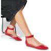 imageDREAM PAIRS Womens Low Wedge Ankle Strap Dress Flats ShoesRedpu1