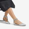 imageDREAM PAIRS Womens Low Wedge Ankle Strap Dress Flats ShoesSilverGlitter