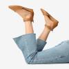 imageDREAM PAIRS Womens Low Wedge Ankle Strap Dress Flats ShoesTan
