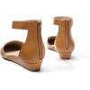 imageDREAM PAIRS Womens Low Wedge Ankle Strap Dress Flats ShoesTan