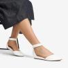 imageDREAM PAIRS Womens Low Wedge Ankle Strap Dress Flats ShoesWhitePu
