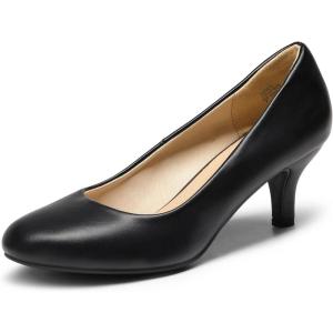 imageDREAM PAIRS Womens Dress Comfortable Low Heel Pump ShoesBlackpu