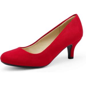 imageDREAM PAIRS Womens Dress Comfortable Low Heel Pump ShoesLuvlyred