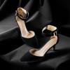 imageDREAM PAIRS Kitten Heel Low Heel for Women Closed Pointed Toe Pumps Wedding Party Sexy Dress Shoes LowpointedBlackNubuck