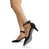 imageDREAM PAIRS Kitten Heel Low Heel for Women Closed Pointed Toe Pumps Wedding Party Sexy Dress Shoes LowpointedBlackNubuck