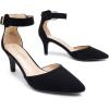 imageDREAM PAIRS Kitten Heel Low Heel for Women Closed Pointed Toe Pumps Wedding Party Sexy Dress Shoes LowpointedBlackNubuck