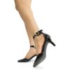 imageDREAM PAIRS Kitten Heel Low Heel for Women Closed Pointed Toe Pumps Wedding Party Sexy Dress Shoes LowpointedBlackPat