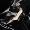 imageDREAM PAIRS Kitten Heel Low Heel for Women Closed Pointed Toe Pumps Wedding Party Sexy Dress Shoes LowpointedBlackPu