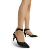 imageDREAM PAIRS Kitten Heel Low Heel for Women Closed Pointed Toe Pumps Wedding Party Sexy Dress Shoes LowpointedBlackSuede