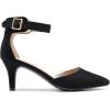 imageDREAM PAIRS Kitten Heel Low Heel for Women Closed Pointed Toe Pumps Wedding Party Sexy Dress Shoes LowpointedBlackSuede