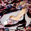 imageDREAM PAIRS Kitten Heel Low Heel for Women Closed Pointed Toe Pumps Wedding Party Sexy Dress Shoes LowpointedFloral