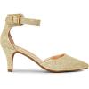 imageDREAM PAIRS Kitten Heel Low Heel for Women Closed Pointed Toe Pumps Wedding Party Sexy Dress Shoes LowpointedGoldGlitter