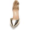 imageDREAM PAIRS Kitten Heel Low Heel for Women Closed Pointed Toe Pumps Wedding Party Sexy Dress Shoes LowpointedGoldNude