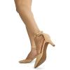 imageDREAM PAIRS Kitten Heel Low Heel for Women Closed Pointed Toe Pumps Wedding Party Sexy Dress Shoes LowpointedNudeNubuck