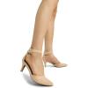 imageDREAM PAIRS Kitten Heel Low Heel for Women Closed Pointed Toe Pumps Wedding Party Sexy Dress Shoes LowpointedNudeSuede
