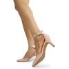 imageDREAM PAIRS Kitten Heel Low Heel for Women Closed Pointed Toe Pumps Wedding Party Sexy Dress Shoes LowpointedPinkPat