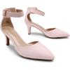 imageDREAM PAIRS Kitten Heel Low Heel for Women Closed Pointed Toe Pumps Wedding Party Sexy Dress Shoes LowpointedPinkSuede