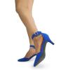 imageDREAM PAIRS Kitten Heel Low Heel for Women Closed Pointed Toe Pumps Wedding Party Sexy Dress Shoes LowpointedRoyalBlue