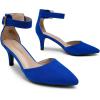 imageDREAM PAIRS Kitten Heel Low Heel for Women Closed Pointed Toe Pumps Wedding Party Sexy Dress Shoes LowpointedRoyalBlue
