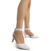 imageDREAM PAIRS Kitten Heel Low Heel for Women Closed Pointed Toe Pumps Wedding Party Sexy Dress Shoes LowpointedSilverGlitter