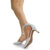 imageDREAM PAIRS Kitten Heel Low Heel for Women Closed Pointed Toe Pumps Wedding Party Sexy Dress Shoes LowpointedSilverGlitter
