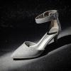 imageDREAM PAIRS Kitten Heel Low Heel for Women Closed Pointed Toe Pumps Wedding Party Sexy Dress Shoes LowpointedSilverGlitter