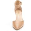 imageDREAM PAIRS Kitten Heel Low Heel for Women Closed Pointed Toe Pumps Wedding Party Sexy Dress Shoes LowpointedTaupePu