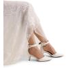 imageDREAM PAIRS Kitten Heel Low Heel for Women Closed Pointed Toe Pumps Wedding Party Sexy Dress Shoes LowpointedWhitePu