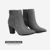 imageDREAM PAIRS Womens Ankle Boots Chunky Block Heel BootiesGreySuede