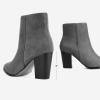 imageDREAM PAIRS Womens Ankle Boots Chunky Block Heel BootiesGreySuede