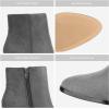 imageDREAM PAIRS Womens Ankle Boots Chunky Block Heel BootiesGreySuede
