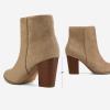 imageDREAM PAIRS Womens Ankle Boots Chunky Block Heel BootiesSandSuede