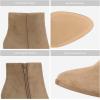 imageDREAM PAIRS Womens Ankle Boots Chunky Block Heel BootiesSandSuede