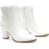 imageDREAM PAIRS Womens Ankle Boots Chunky Block Heel BootiesWhitepu