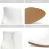 imageDREAM PAIRS Womens Ankle Boots Chunky Block Heel BootiesWhitepu