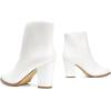 imageDREAM PAIRS Womens Ankle Boots Chunky Block Heel BootiesWhitepu