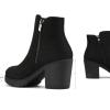 imageDREAM PAIRS Womens Ankle Boots Chunky Heel Platform Fall Heeled Short Booties ShoesBlack2