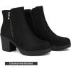 imageDREAM PAIRS Womens Ankle Boots Chunky Heel Platform Fall Heeled Short Booties ShoesBlack2
