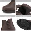 imageDREAM PAIRS Womens Ankle Boots Chunky Heel Platform Fall Heeled Short Booties ShoesBrownPu2
