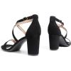 imageDREAM PAIRS Womens Ankle Strap Dress Low Chunky Block Open Toe Heel Sandals for Party WeddingBlacknubuck