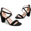 imageDREAM PAIRS Womens Ankle Strap Dress Low Chunky Block Open Toe Heel Sandals for Party WeddingBlacknubuck