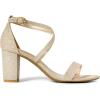 imageDREAM PAIRS Womens Ankle Strap Dress Low Chunky Block Open Toe Heel Sandals for Party WeddingGoldglitter