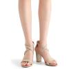 imageDREAM PAIRS Womens Ankle Strap Dress Low Chunky Block Open Toe Heel Sandals for Party WeddingGoldglitter