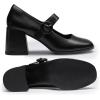 imageDREAM PAIRS Womens ClosedToe PumpsBlack Black Polyurethane