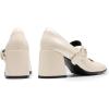 imageDREAM PAIRS Womens ClosedToe PumpsBright Beige White